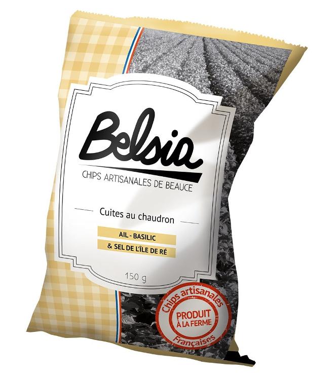 Chips Belsia à l'ail et basilic