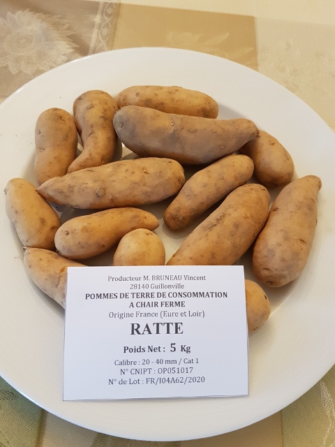 Pomme de terre "RATTE" - à chair ferme - spéciale raclette -