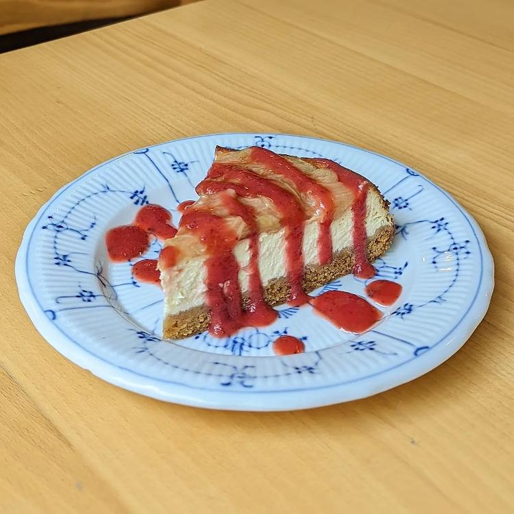 Cheesecake fraises & rhubarbe