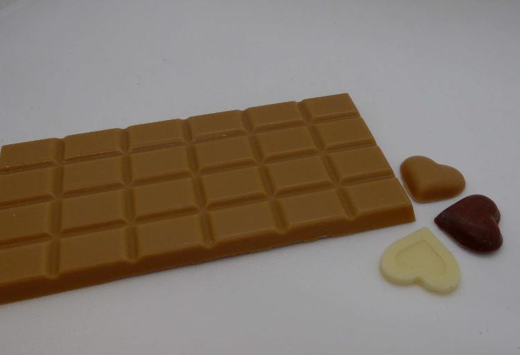 Tablette chocolat blanc ambré