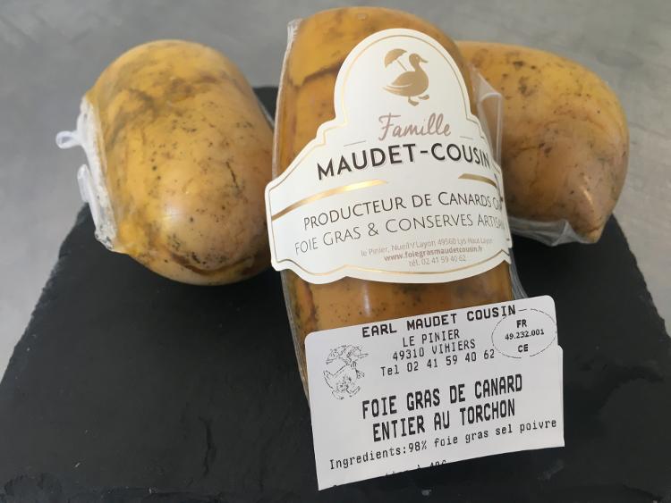 Foie Gras entier cuit au torchon Famille MAUDET-COUSIN-Maudet-Cousin- retiré