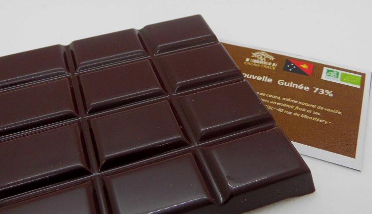Tablette Chocolat Noir de Papouasie NG bio 73% De Cacao