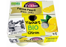 Yaourt bio étuvé sucré aromatisé citron 4x125g