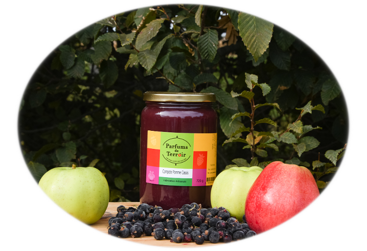 Compote pomme/cassis 350g