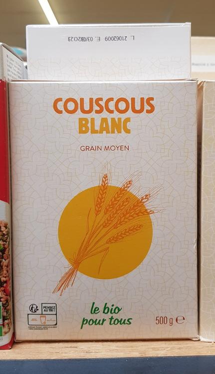 Couscous blanc - 500g - Le bio pour tous