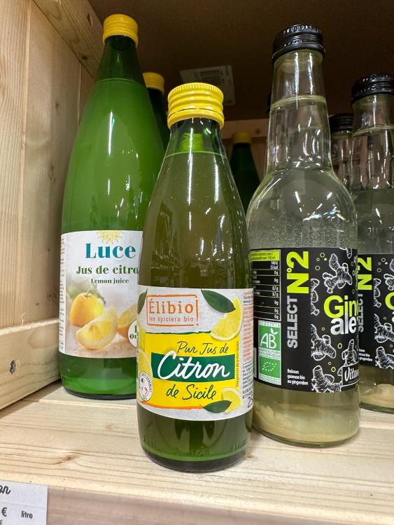 Pur jus de citron de Sicile 250ml - ELIBIO