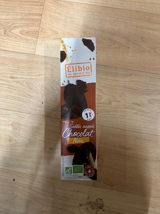 Sablés nappés chocolat noir - Elibio