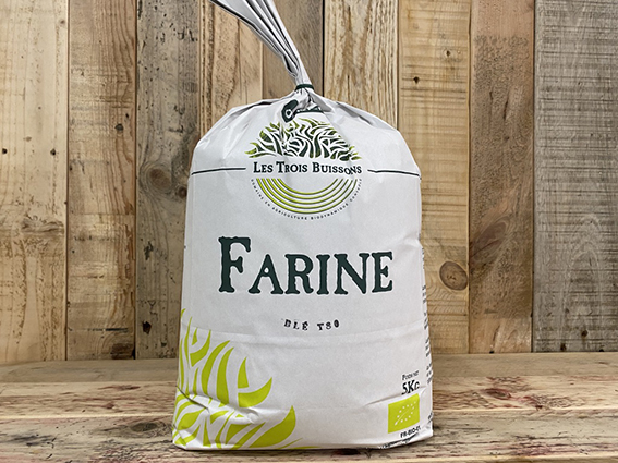 Farine de blé t80 - 5kg - Ferme des 3 Buissons