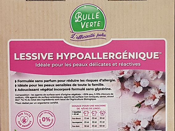 Lessive hypoallergénique - vrac - Bulle verte