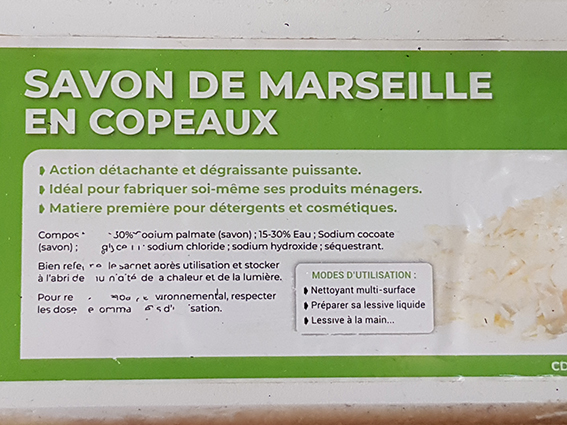 Copeaux de savon de Marseille - vrac - Bulle verte