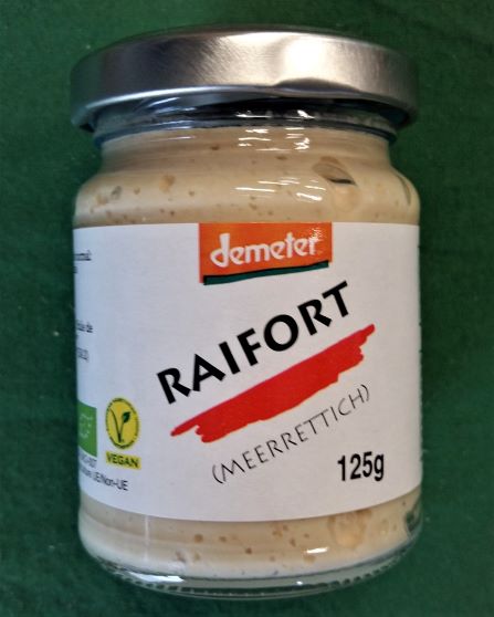 Raifort bio, certifié Demeter, pot de 125 g