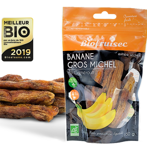 Bananes Gros Michel du Cameroun, Sachet fraîcheur de 150g