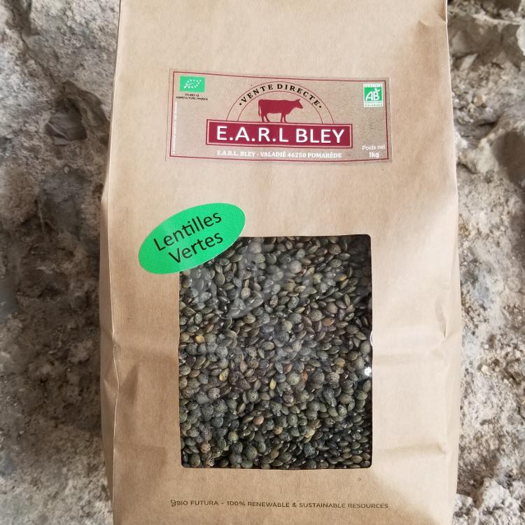 Lentilles vertes Bio - EARL Bley