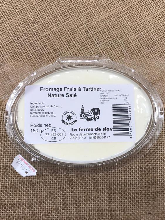 FROMAGE FRAIS A TARTINER NATURE 180 GRS