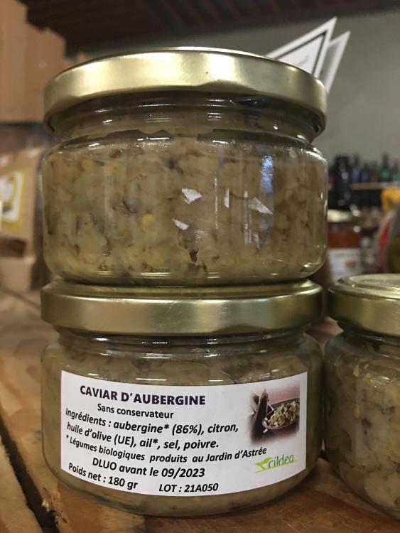 Caviar d'aubergine - bio - Jardin d'Astrée