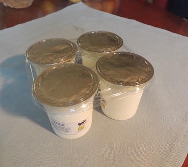 4 yaourts fermiers bio au citron - lait de chèvre