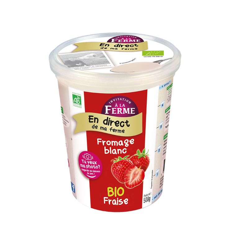 Fromage blanc Bio Fraises 500g