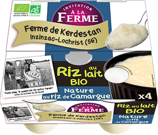 Riz au lait Bio nature 4x125g