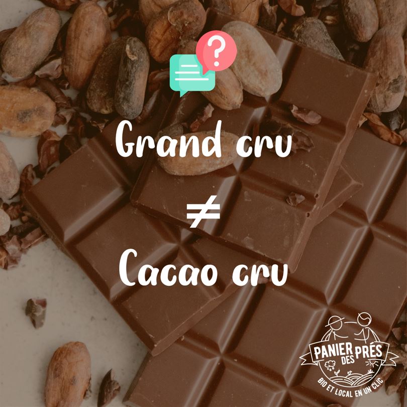 Cacao cru vs grand cru