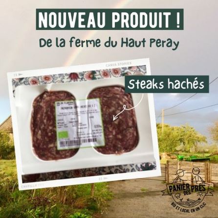 Nouveau : des steak hachés disponibles sur Panier des Prés ! 