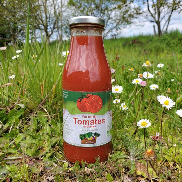 AAAJus de Tomate 100% tomates anciennes 3Litres (6x500ml) la sixième bouteille offerte