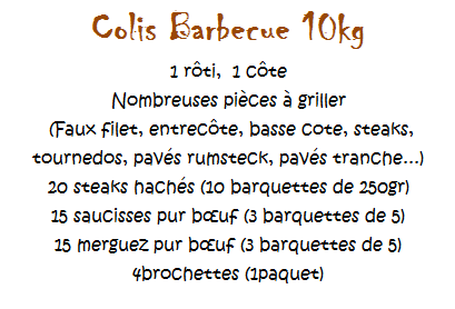Colis BARBECUE 10kg