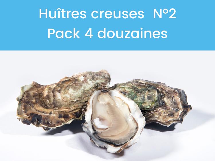 HUITRES CREUSES N°2 (Pack 4 Douzaines)