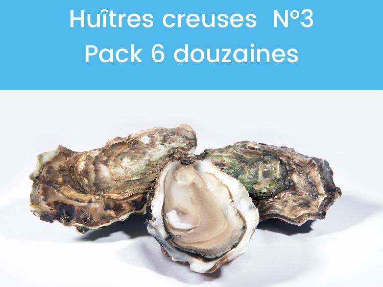 HUITRES CREUSES N°3 (Pack 6 Douzaines)
