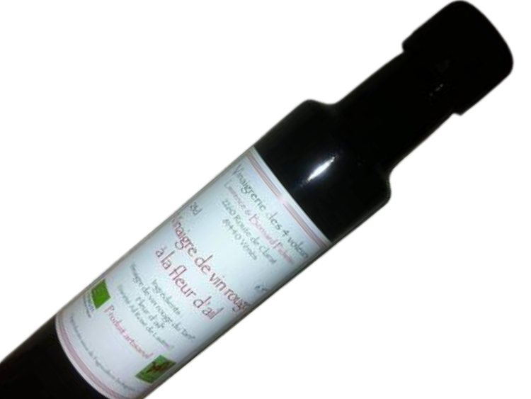Vinaigre de vin rouge à la fleur d'ail 25 cl-Vinaigrerie des 4 voleurs- retiré
