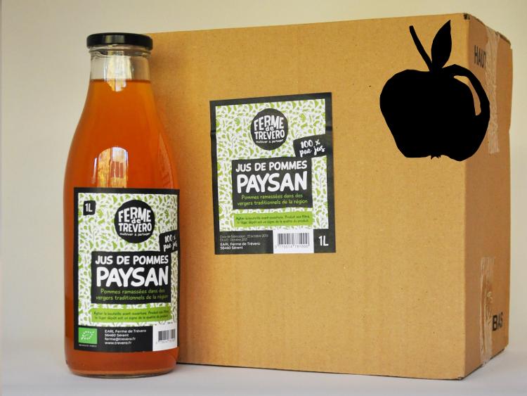 Carton de 6 jus de pommes paysan