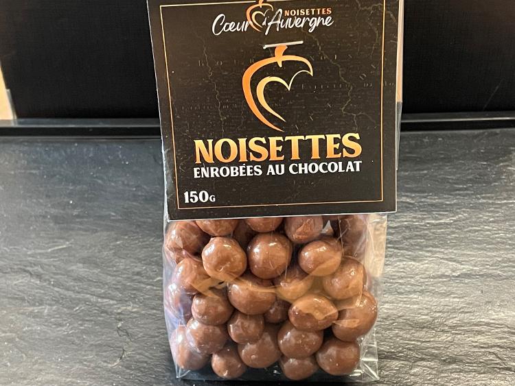 Noisettes enrobées de chocolat