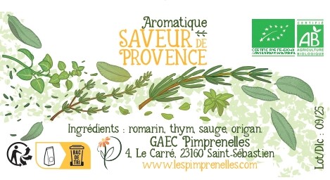 Aromatique - Mélange du soleil - Saveurs de Provence BIO - sachet de 15g