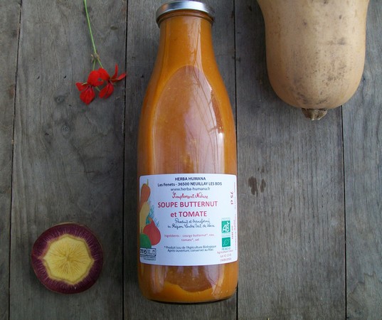 Soupe de courge Betternut-Tomates - bouteille de 75 cl