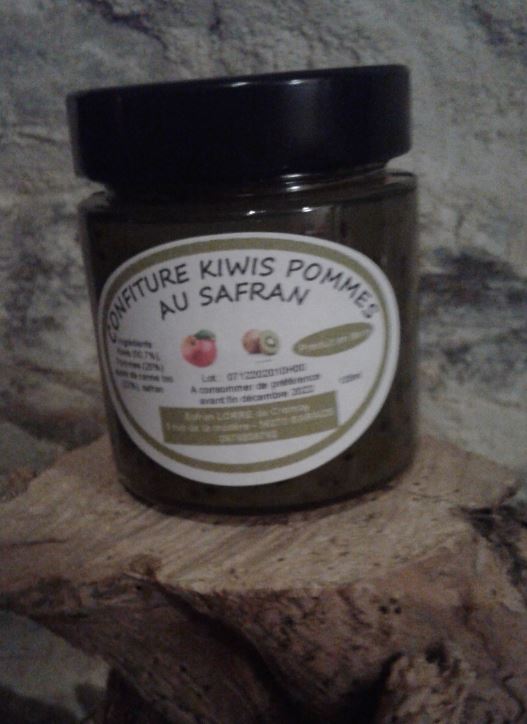 Confiture safranée pommes et kiwi 135 ml
