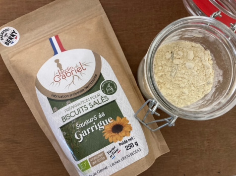 Saveurs de Garrigue - Kit de PREPARATION biscuits salés- 250g - Le Jardin de Gabriel