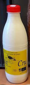 Lait cru de vache BIO 1L - Btl consignée (0.30€) Chaume au Gendre