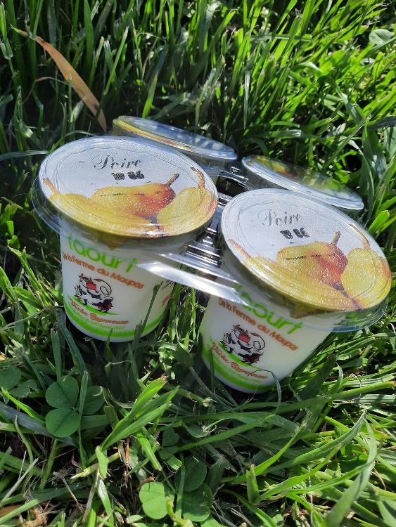 Lot de 4 yaourts Poire - La vache Brennouse pot 125g