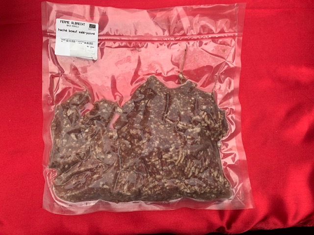 Sachet 600g viande hachée angus poivrée salée (viande surgelée) (Albrecht)