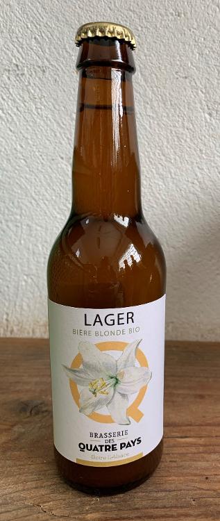 Bière La Quatre Pays LAGER (blonde douce amère)  4,4%  33cl