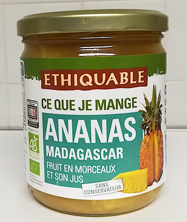 Ananas morceaux et son jus de Madagascar
