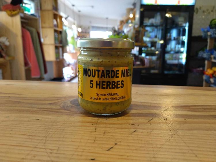 Moutarde au miel et 5 herbes - 200g