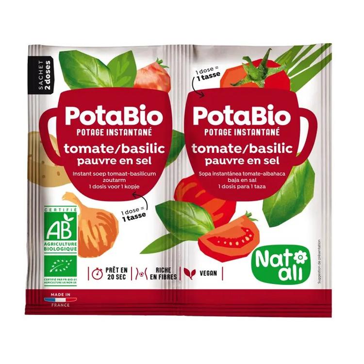 Potage Instantané Tomate Basilic Pauvre en Sel Bio (x2)