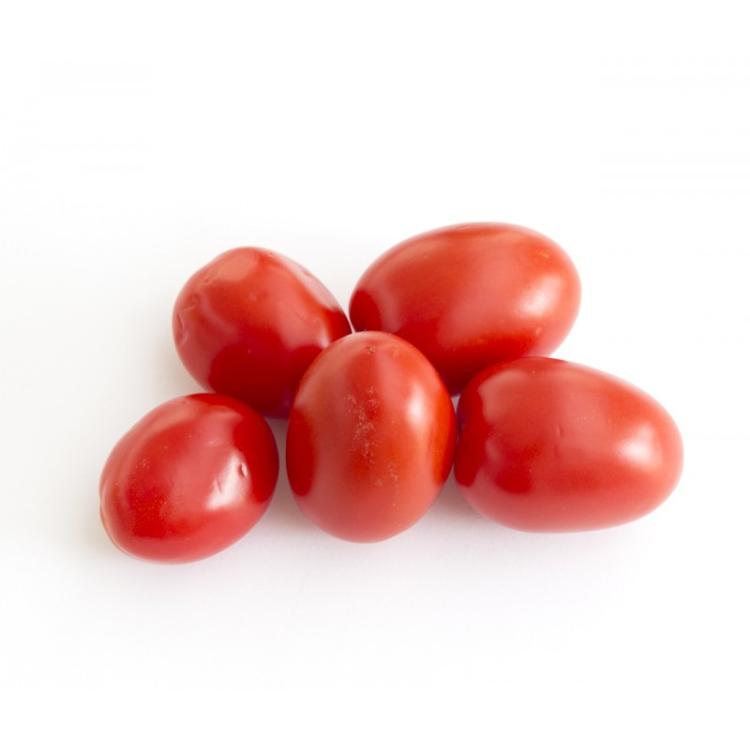 Tomate cerise allongée rouge