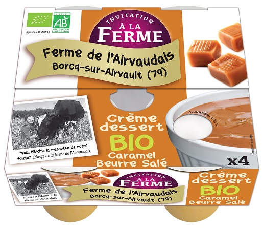 Crème dessert Bio Caramel beurre salé 4x100g