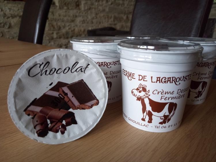 Crème dessert chocolat par 4 - GAEC de Lagarouste