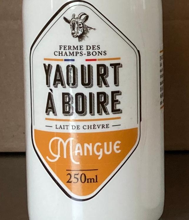 Yaourt à boire au lait de chèvre - Mangue - 1L - Ferme des Champs Bons