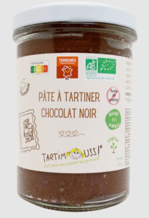 Pâte à tartiner Tartimouss Chocolat noir (230 gr)