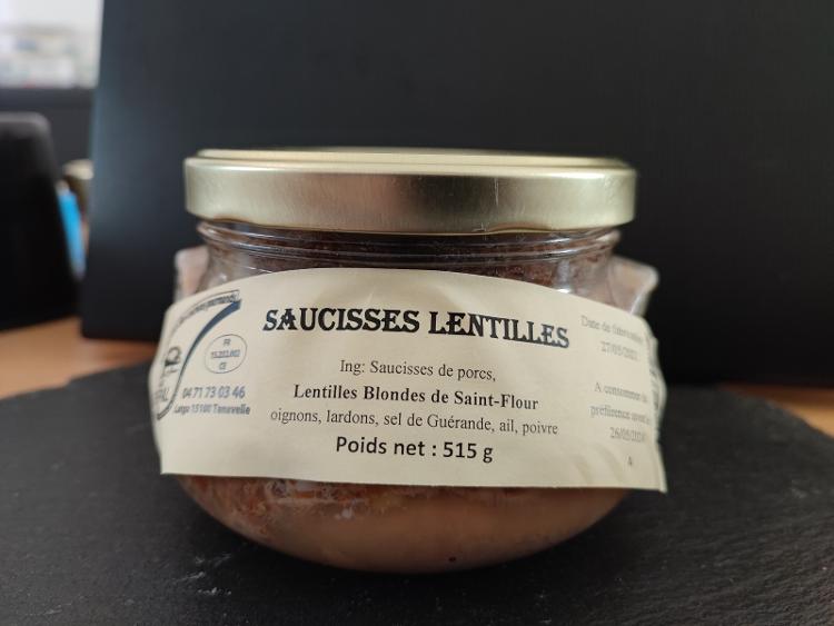 Saucisses Lentilles Cuisinées 350g RISPAL