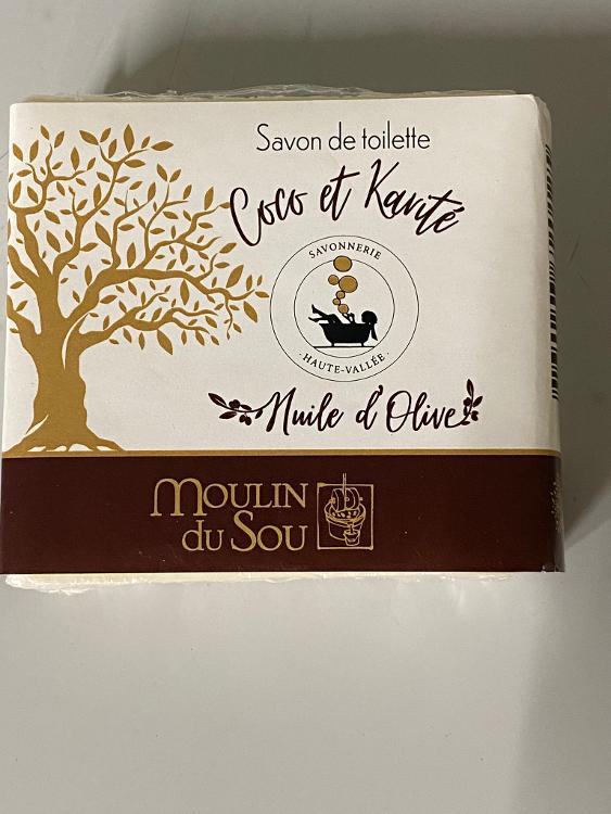Moulin - Savon de toilette Larme d'Oliva à base d'huile d'Olive, Coco&Beurre de Karité 100g.