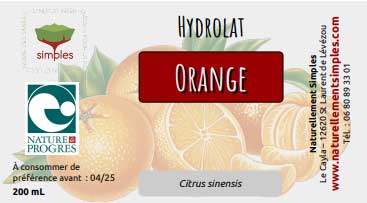 Hydrolat d'Orange
